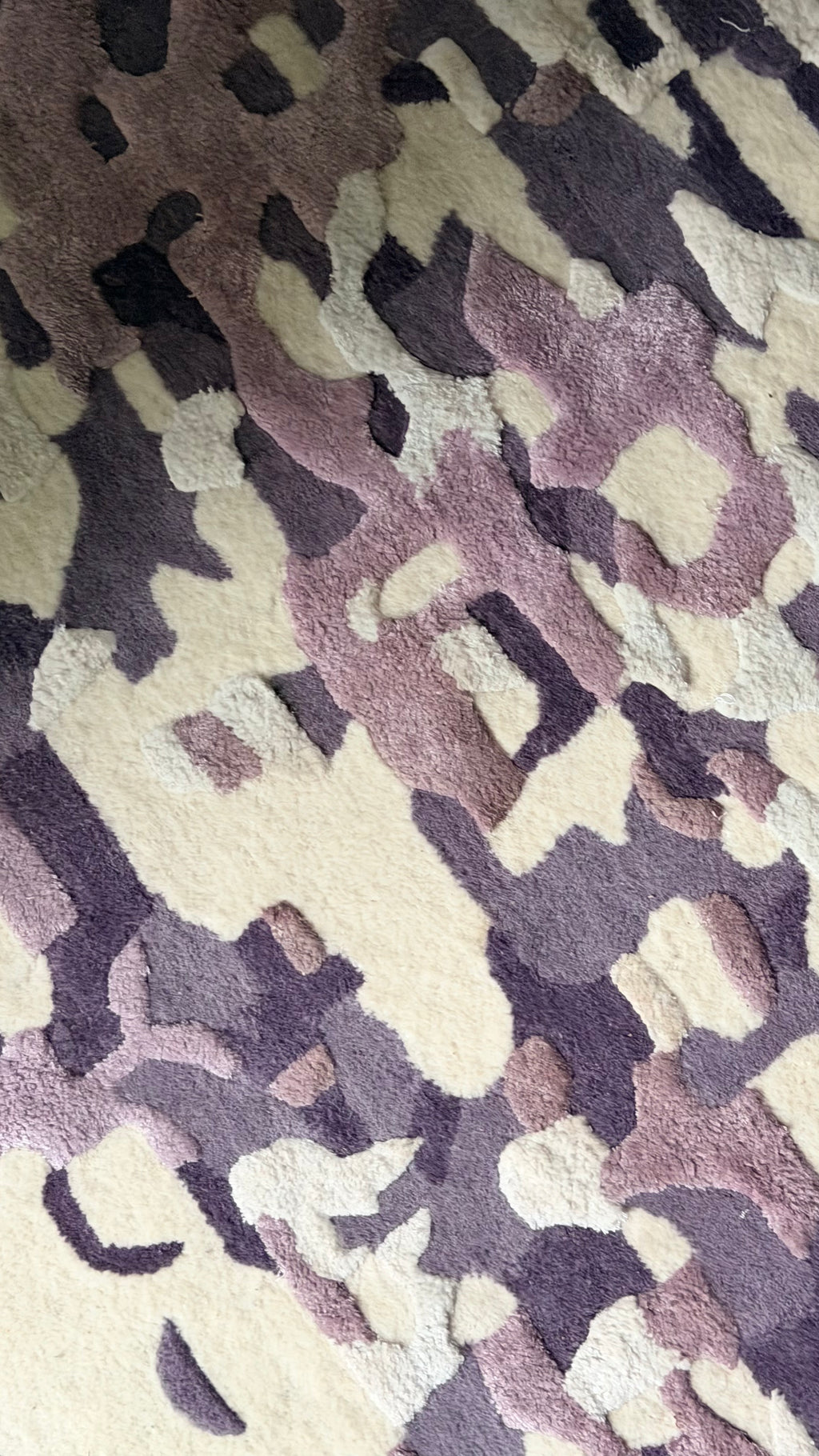 Abstract Purple Hand Tufted Rug 6x9