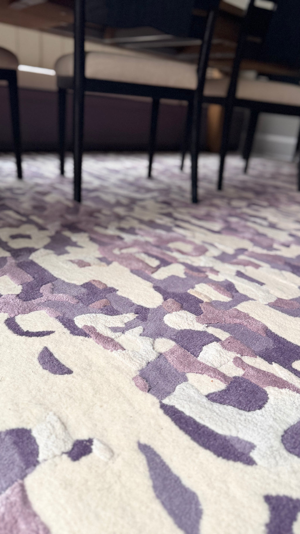 Abstract Purple Hand Tufted Rug 6x9